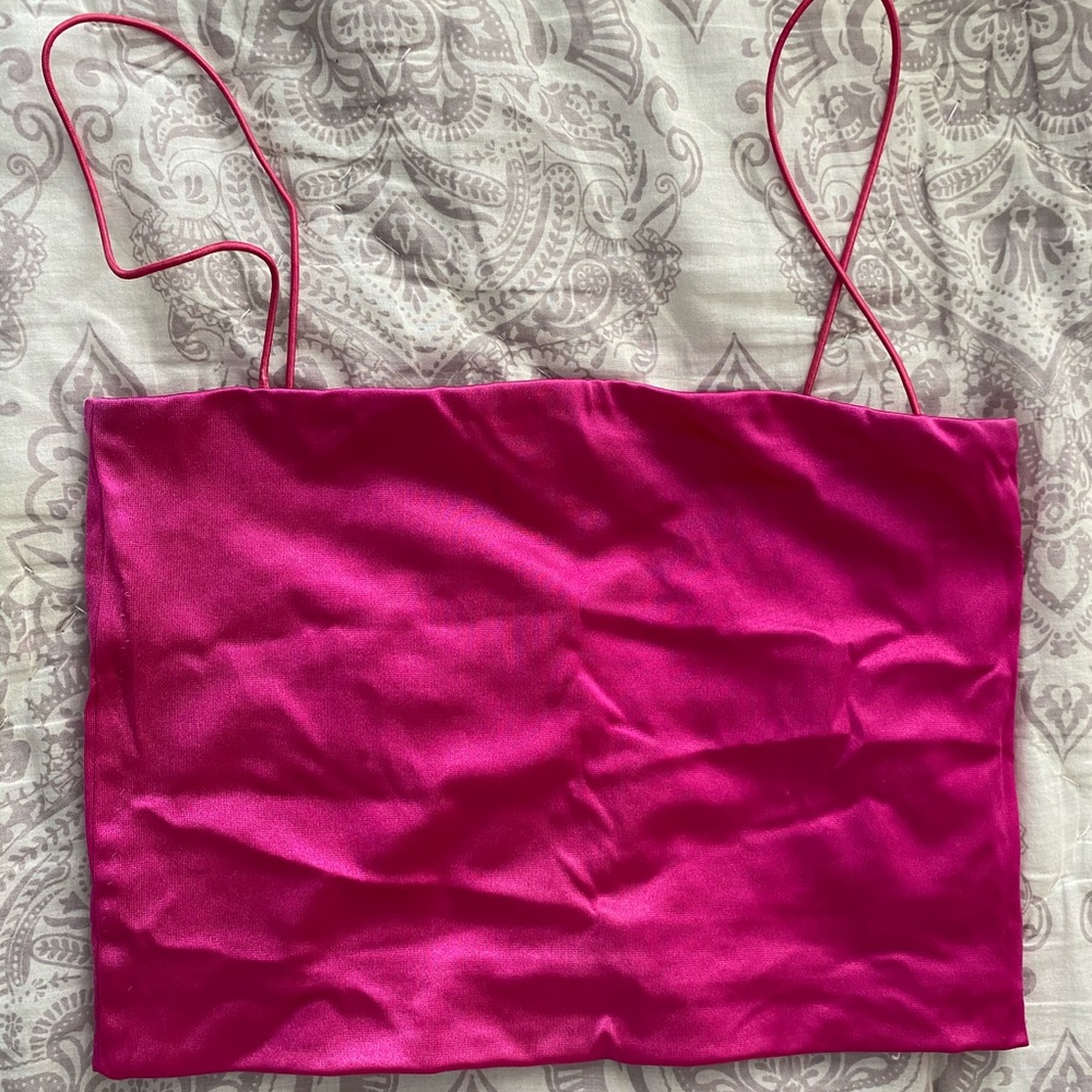 Pink crop top mini shirt